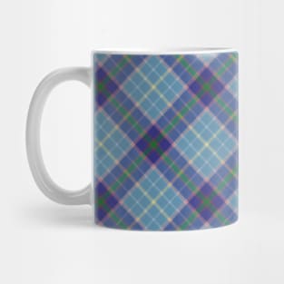 Blue and Green Plaid Texas Tartan Diagonal High Res 300 DPI Mug